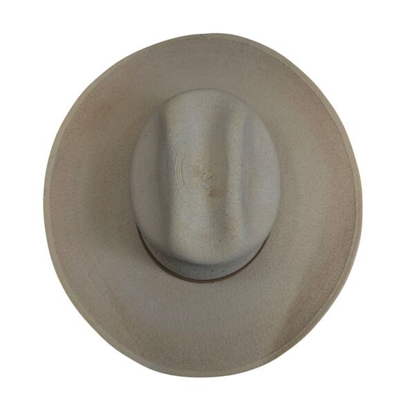 Atwood Made in Mexico Hereford Low Crown Long Oval Palm Leaf Cowboy Hat - 6 7/8 - Picture 7 of 9